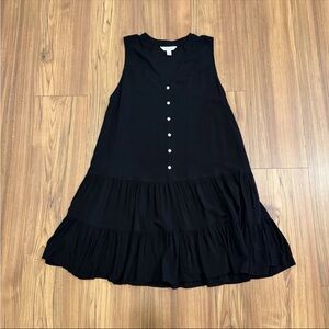 Nine West Women’s Button Front Ruffle Hem Rayon Sleeveless Dress Size Medium